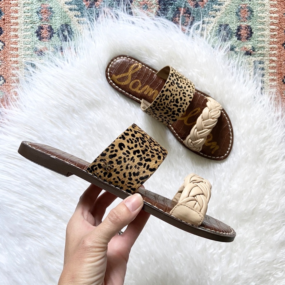 {sam edelman} gage knotted sandal leopard calf
